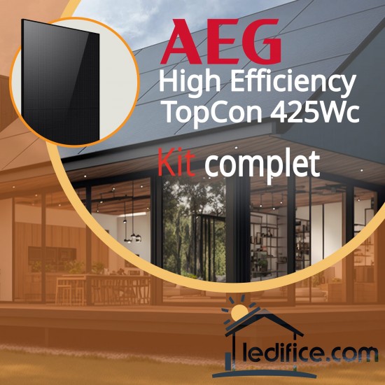 Kit photovoltaïque 4.25 kW AEG module 425Wc High Efficiency avec 10 panneaux AEG High Efficiency 425 