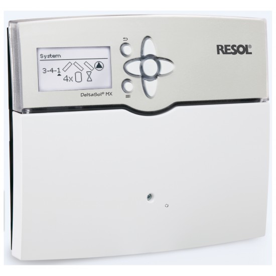 DeltaSol® MX - Offre complète Régulateur conçu pour les systèmes de chauffage conventionnel et solaire 6 sondes Pt1000 (2 x FKP6, 4 x FRP6) incluses option DrainBack